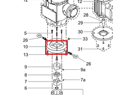 Load image into Gallery viewer, Graco 17N899 Flange,motor,mount,dd, - highlighted in parts diagram