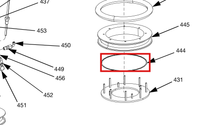 Load image into Gallery viewer, Graco 17T371 5 gal (20L) Platen O-ring Bottom Seal - highlighted in parts diagram
