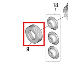 Load image into Gallery viewer, Graco 17U921 Retaining Cap - item 9 highlighted in the Graco 3A5725EN-G parts diagram