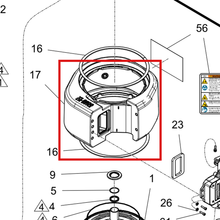 Load image into Gallery viewer, Graco 17V318 KIT ASSEMBLED MUFFLER XL6500 - item 17 highlighted in the Graco 3A5423EN parts diagram