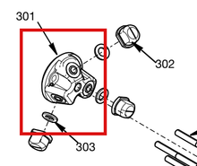Load image into Gallery viewer, Graco 17V875 Housing, Nozzle, 0/45/75 - highlighted in parts diagram