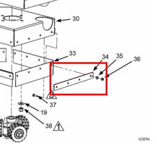 Load image into Gallery viewer, Graco 17W224 RETAINER,LARGE,12", SKIRT - item 34 highlighted in the Graco 3A5581EN-D parts diagram