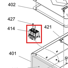 Load image into Gallery viewer, Graco 17W610 KIT,BLOCK,TERMINAL,3 POLE - item 414 highlighted in the Graco 3A5653EN parts diagram