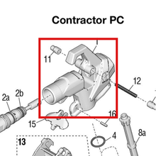 Load image into Gallery viewer, Graco 17X496 MODULE, HEAD, CONTRACTOR GUN - item 1 highlighted in the Graco 3A6285EN parts diagram