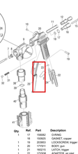 Load image into Gallery viewer, Graco 17Z346 Trigger, Stx Gun, With Magnet - highlighted in parts diagram