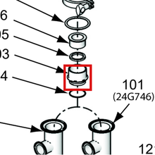 Load image into Gallery viewer, Graco 180918 HOUSING, PACKING - item 103 highlighted in the Graco 3A0733EN-R parts diagram
