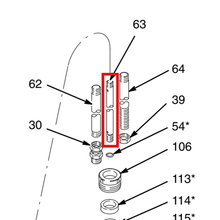 Load image into Gallery viewer, Graco 181257 ROD  CONNECTING - item 63 highlighted in the Graco 306713EN parts diagram