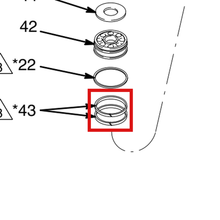 Load image into Gallery viewer, Graco 181897 BEARING - item 43 highlighted in the Graco 306916EN-U parts diagram