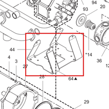 Load image into Gallery viewer, Graco 181950 BRACKET, MOUNTING - item 44 highlighted in the Graco 307843EN-ZAT parts diagram
