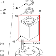 Load image into Gallery viewer, Graco 183533 ADAPTER  PUMP - item 43 highlighted in the Graco 308155EN-V parts diagram