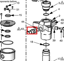 Load image into Gallery viewer, Graco 184037 Fitting, Outlet (6 Cm) - highlighted in parts diagram