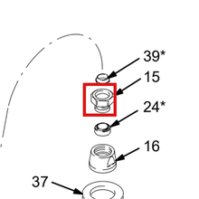 Load image into Gallery viewer, Graco 184521 NUT  PACKING - item 15 highlighted in the Graco 308355EN-G parts diagram