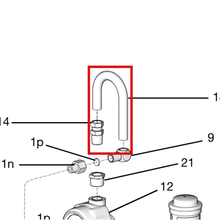 Load image into Gallery viewer, Graco 185163 TUBE, VALVE SUPPORT - item 18 highlighted in the Graco 307637EN-U parts diagram