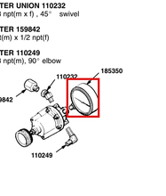 Load image into Gallery viewer, Graco 185350 Gauge, Pressure - highlighted in parts diagram