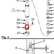 Load image into Gallery viewer, Graco 186991 Intake Valve Housing forPresident 10:1 Ratio Air Spray System - highlighted in parts diagram