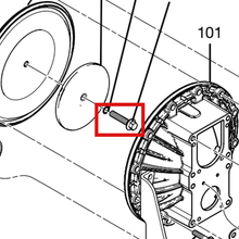 Load image into Gallery viewer, Graco 189410 Bolt, SST, M12 X 1.75 X 55 - item 107 highlighted in the Graco 3A8693EN-C parts diagram