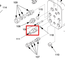 Load image into Gallery viewer, Graco 189551 Fitting, Manifold,qd - highlighted in parts diagram