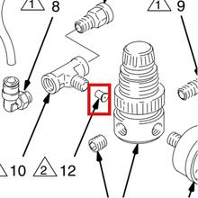 Load image into Gallery viewer, Graco 189557 RESTRICTOR AIR, REGULATOR - item 12 highlighted in the Graco 308791EN-E parts diagram