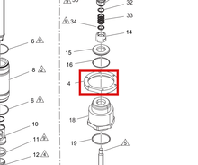 Load image into Gallery viewer, Graco 190620 Flange - highlighted in parts diagram