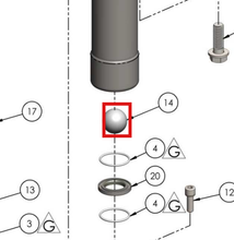 Load image into Gallery viewer, Binks 191791 1-1/2" BALL, 440c GRADE 28 -- Ref 14, FX220XX-CMB/SMB Fluid Section Manual 77-3392 EN [ English ]