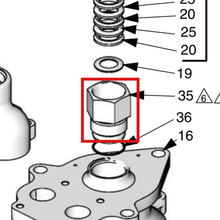 Load image into Gallery viewer, Graco 192490 ADAPTER - item 35 highlighted in the Graco 311690EN-M parts diagram