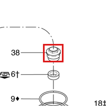 Load image into Gallery viewer, Graco 192537 NUT, RETAINER - item 38 highlighted in the Graco 308883EN-Y parts diagram