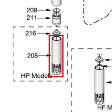 Load image into Gallery viewer, Graco 192539 CYLINDER, SHOVEL - item 208 highlighted in the Graco 332514EN-U parts diagram