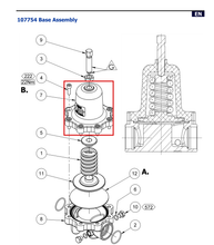 Load image into Gallery viewer, Binks 192540 DIAPHRAGM - PILOT -- Ref 7, BINKS - Back Pressure Regulator Service Manual 77-3253 EN [ English ]