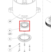 Load image into Gallery viewer, Binks 192639 Ø50 x Ø110 x 44.4 SHAFT BEARING -- Ref 6, Smart Pump E2-30/40 - Service Manual - 77-3215 [ English ]