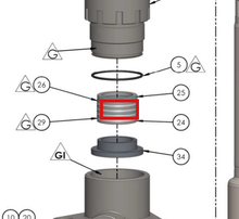 Load image into Gallery viewer, Binks 192928 Ø47 SEAL RETAINER (FEMALE) -- Ref 25, FX420XX-XXX Fluid Section Manual 77-3281 EN [ English ]