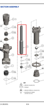 Load image into Gallery viewer, Binks 193287 FX220 PUMP ROD - CERAMIC -- Ref 17, FX220XX-CMB/SMB Fluid Section Manual 77-3392 EN [ English ]