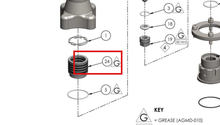 Load image into Gallery viewer, Binks 193314 LOWER PACKING ASSY (PTFE/UHMW) -- Ref 24, FX220XX-CMB/SMB Fluid Section Manual 77-3392 EN [ English ]