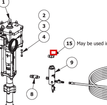 Load image into Gallery viewer, Binks 193332 DM NIPPLE, 3/4" NPT X M22 -- Ref 15, MX3070 &amp; MX3560 Pump Manual 77-2960 EN [ English ]