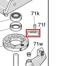 Load image into Gallery viewer, Graco 193662 Wedge Stop - item 71F highlighted in the Graco 3A0103EN-J parts diagram