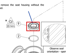 Load image into Gallery viewer, Binks 193859 SEAT HOUSING -- Ref 9, Pressure Relief Valve Manual 77-3243 EN [ English ]