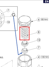 Load image into Gallery viewer, Binks 194099 BIEGE SPRING (22 bar variant) -- Ref 8, Pressure Relief Valve Manual 77-3243 EN [ English ]