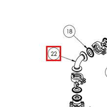 Load image into Gallery viewer, Binks 194109 1" SANITARY ELBOW -- Ref 22, BINKS - Smart Pump E2-15 AFP - Instruction Manual - 77-3227 [ English ]