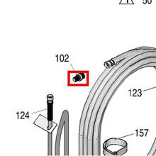Load image into Gallery viewer, Graco 196176 Nipple Adapter - item 102 highlighted in the Graco 3A3389EN parts diagram