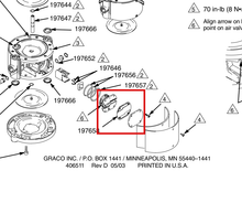 Load image into Gallery viewer, Graco 197658 Gasket, Flat - highlighted in parts diagram