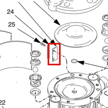 Load image into Gallery viewer, Graco 197662 PLATE, SCREW - item 24 highlighted in the Graco 309479EN parts diagram