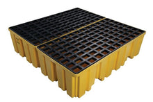 Load image into Gallery viewer, 4 Drum Plastic Pallet, Without Drain, Yellow - 1640ND
