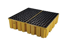 Load image into Gallery viewer, 4 Drum Plastic Pallet, Without Drain, Yellow - 1640ND
