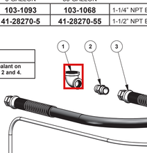 Load image into Gallery viewer, Binks 20-28 REDUCING ELBOW, 1 1/4" X 1" NPT -- Ref 1, 1 Inch Siphon Kit Manual 77-2126 [ English ]