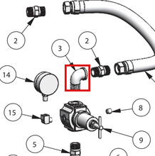 Load image into Gallery viewer, Binks 20-3590 3/4 STREET ELBOW -- Ref 3, MX3070 &amp; MX3560 Pump Manual 77-2960 EN [ English ]