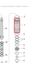 Load image into Gallery viewer, Graco 2007060 Kit,cylinder, Pump, 750, 180cc - highlighted in parts diagram