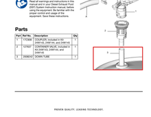 Load image into Gallery viewer, Graco 2008242 Tube, Down, Def - highlighted in parts diagram