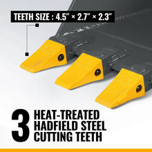 Load image into Gallery viewer, MechMaxx 48" Skid Steer Stump Bucket Wrecker with Universal Quick Attach, Bolt-On Cutting Teeth, SBE53