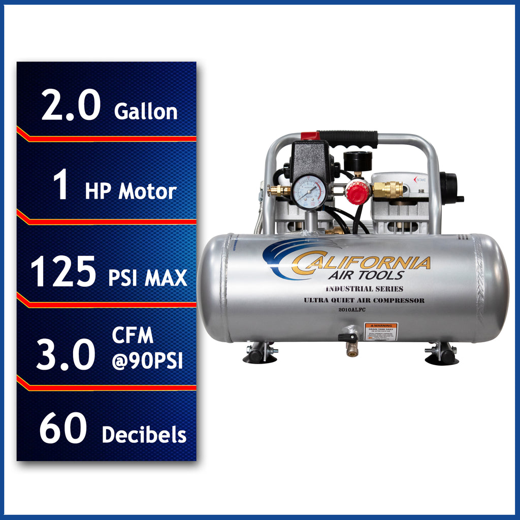 California Air Tools 2010ALFC Industrial Ultra Quiet & Oil Free Air Compressor