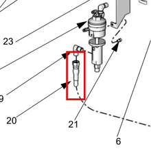 Load image into Gallery viewer, Graco 205324 Coupled Hose, PTFE, Braided SST Cover, 12 in , 3000 psi , 1/4 in ID - item 20 highlighted in the Graco 311189EN-L parts diagram