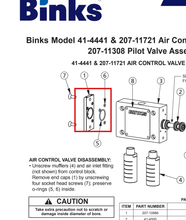 Load image into Gallery viewer, Binks 207-10986 VALVE END CAP -- Ref 1, 41-4441 &amp; 207-11721 Valve Manual 77-2799 EN [ English ]